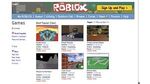 A antiga página inicial do roblox