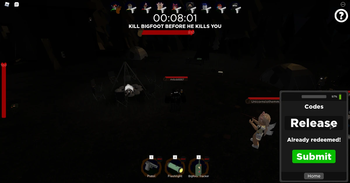 Codes ROBLOX BIGFOOT Wiki Fandom 1200