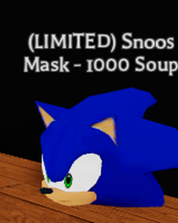 Snoos Mask Roblox Soup Wiki Fandom - sonic doge roblox