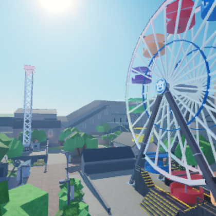 Exploring a Spooky Amusement Park in Roblox