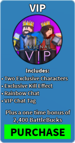 Vip Arsenal Wiki Fandom - roblox vip kaufen