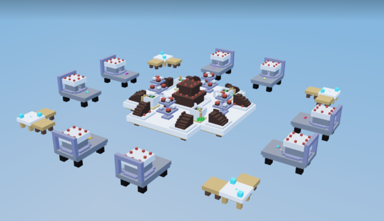 A Roblox Bed Wars Cake 