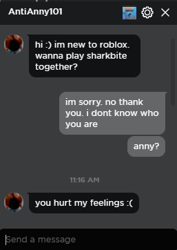 The Second Anni Y Roblox Creepypasta Wiki Fandom - roblox how to message someone you dont know