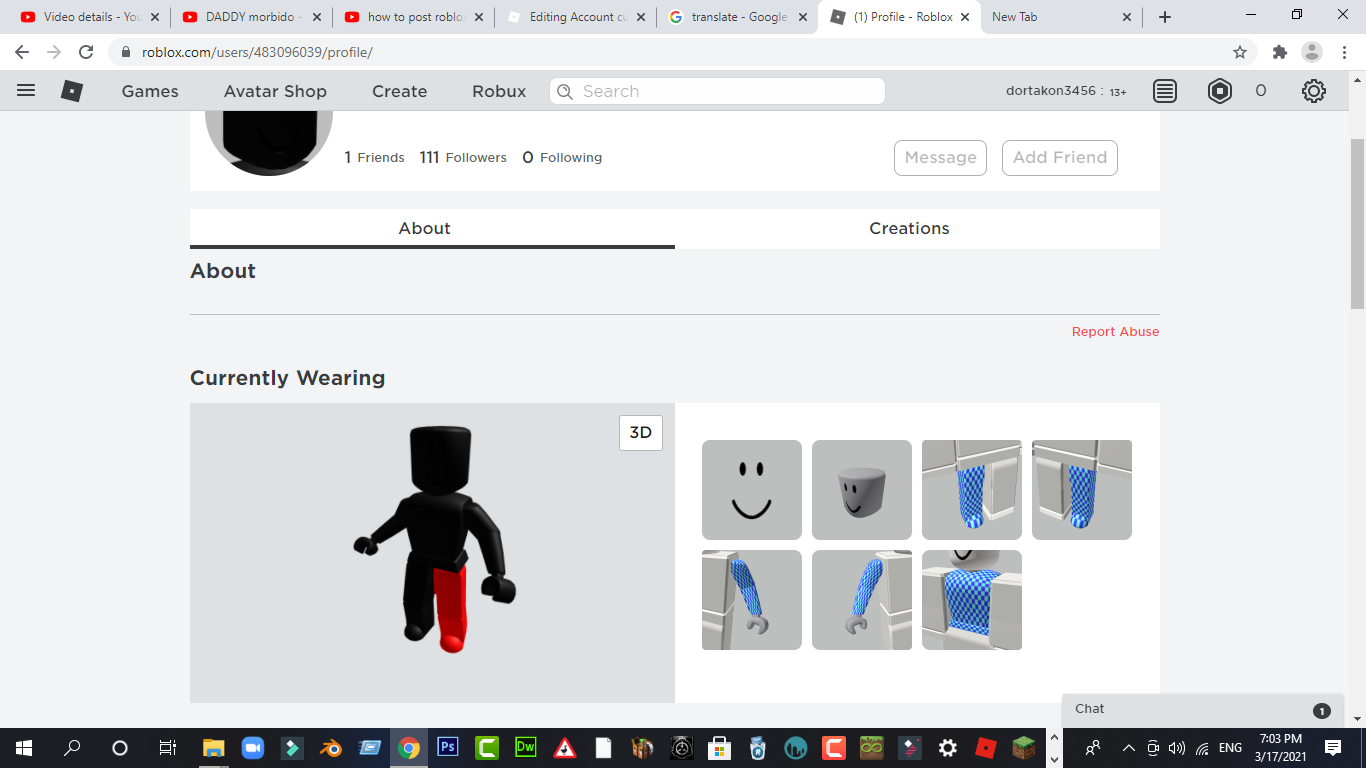 Roblox has a CURSED account DELETE IT? 