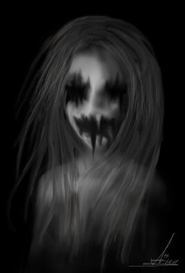 scary little girl drawings