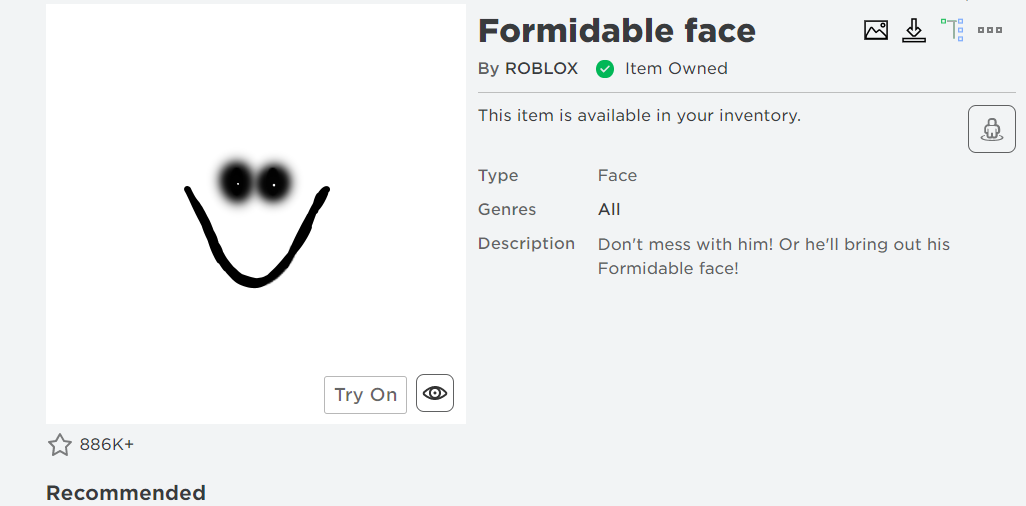 Formidable face, Roblox Creepypasta Wiki