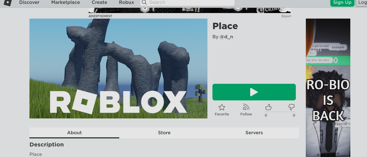 suggestion: when you do /(GameName) in any Roblox game, it