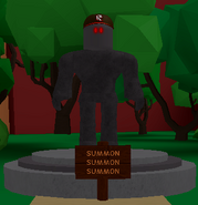 Guest 666 Statue With Sign