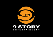 9 Story Entertainment logo Orange (2002-2007) (Black)
