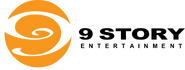 9 Story Entertainment logo Orange (2002-2007) (horizontal)