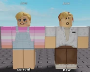 Jane's current design alongside the first leak of her upcoming redesign.