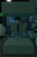 Charlie as an action figurine in Cyfrin's Curio shop in the game's lobby.