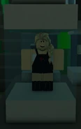 Rosalie as an action figurine in Cyfrin's Curio shop in the game's lobby.