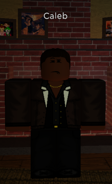 Caleb Flicker Wiki Fandom - brown leather jacket roblox