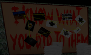 The board inside of Graves’ office.