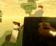 Cegnite and DaxHaskett sitting down together, both with guitars
