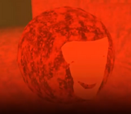 A picture of the ball-shaped monster with a mask that teleports to the player.