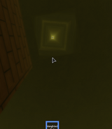 Once the players use the Disk on the plate, they have to fall down to complete a puzzle. (An upper view of the hole)