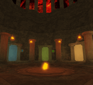 Some of the portals that can be found within The Convergence, which lead to the different worlds.