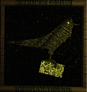 A picture that seems to depict a bird delivering the letter that’s seen in Mah Crib.