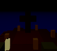 The grave that the player can click on one of the islands.