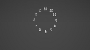 The clock seen throughout the game