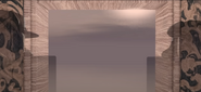 The end of the final cutscene of "Night Watch". It appears that ghosts of ClairJSmiles and SethSmiles are looking outside the window.