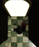 The exit, accessible with the Red Journal which turns out to be "what makes eyes water"