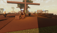 The general market area of the Serenity Shipwreck, filled with NPCs wandering about.