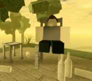 Cegnite on the second island found with bottles scattered around him