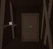 The wardrobe that can be used to access the vent area in the kid room.