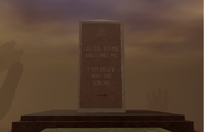 The monument within “The Rebirth”, a sub-place found at “Do Not”. It has some sort of rules or directions all around it from a supposed higher being.