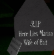 Marisa's grave.
