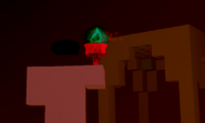 Where the second button is located in the gazebo in "climb out, back to the soil". The player should try to angle their camera like this to find it.