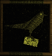 A picture of what is assumed to be a bird dropping off a letter in the game, Mah Crib.