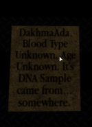An example of the test subject notes