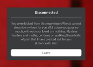 Current kick message.