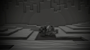 Another view of the same cutscene, the character nos appears frozen.