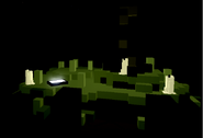 Island with a phone and teleport.