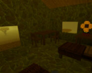 Inside the house.
