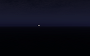 Glowing eyes coming far from the island.