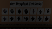 The Mental Assistance Department’s board of “happiest” patients.