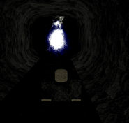 The blue flame or entity that stops the player at one of the endings of “Do Not”. It then kicks them and says, “You’re not very smart.”