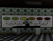 The vent leading to Enrique Graves’ office is seen above, a table must be moved underneath it for players to jump inside.