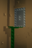 A door inside the third island. "Roots" is used to open it