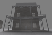The hotel building.