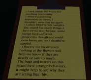 A sheet of studies about the island from an unknown person.