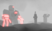 The hidden cavern in the rover that has statues of the two characters and more monsters.