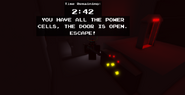 The exit portal along with the three power cells already fitted into it.