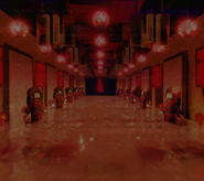 A hallway of corrupted Sadans.